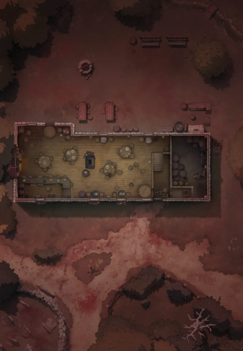 Ages of the Vale: Inn map, Indoors Undead Rising variant