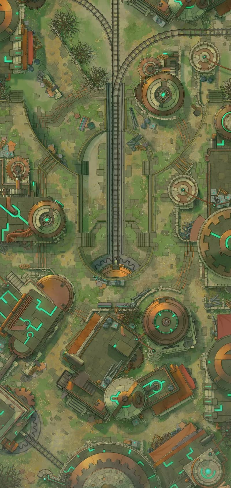 Warforged City Centre map, Train Track Day variant thumbnail