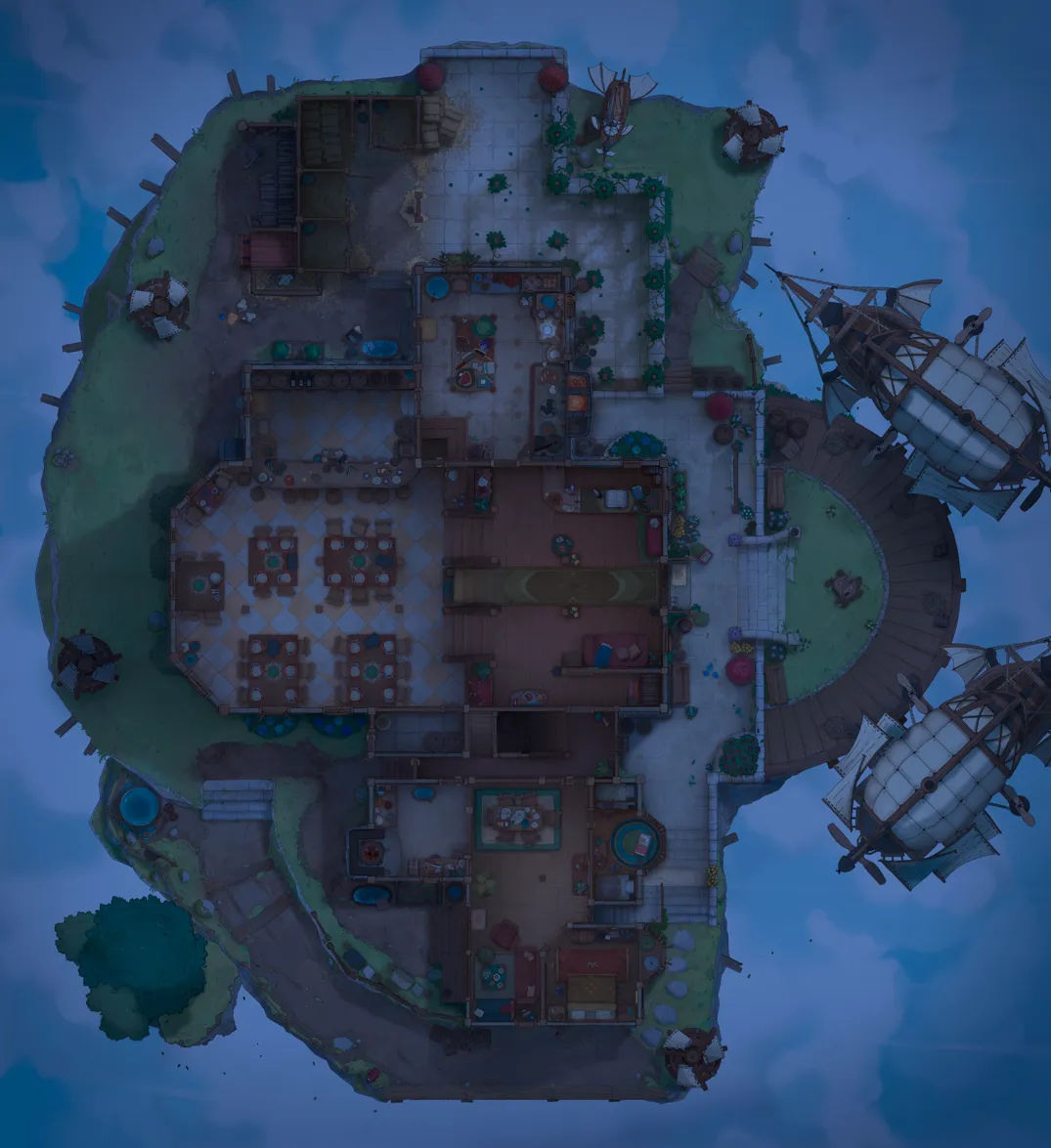 Gryphon Roost Inn map, Airships Night Dark variant thumbnail