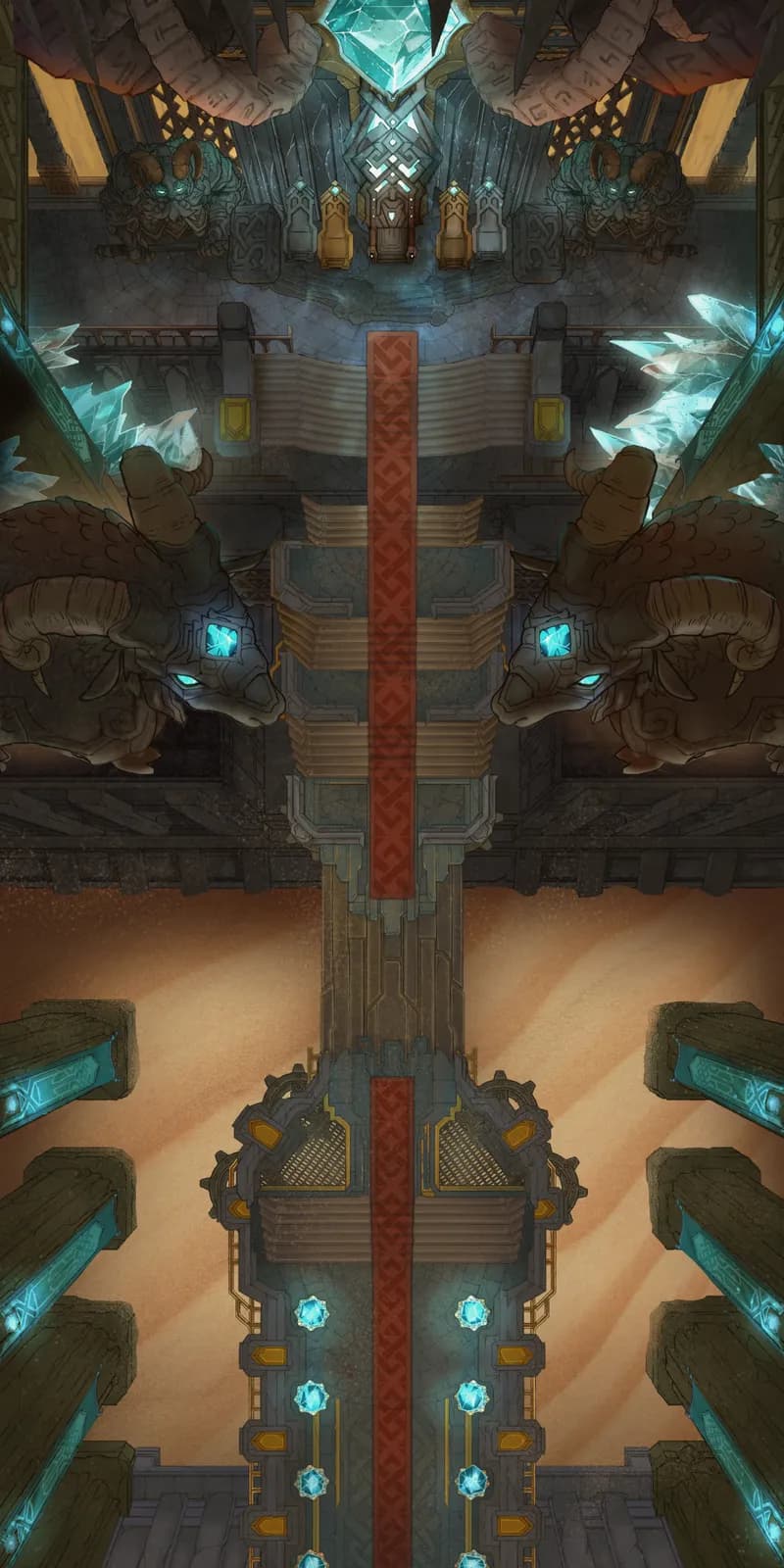 Dwarven Throne Hall map, Desert Palace variant thumbnail