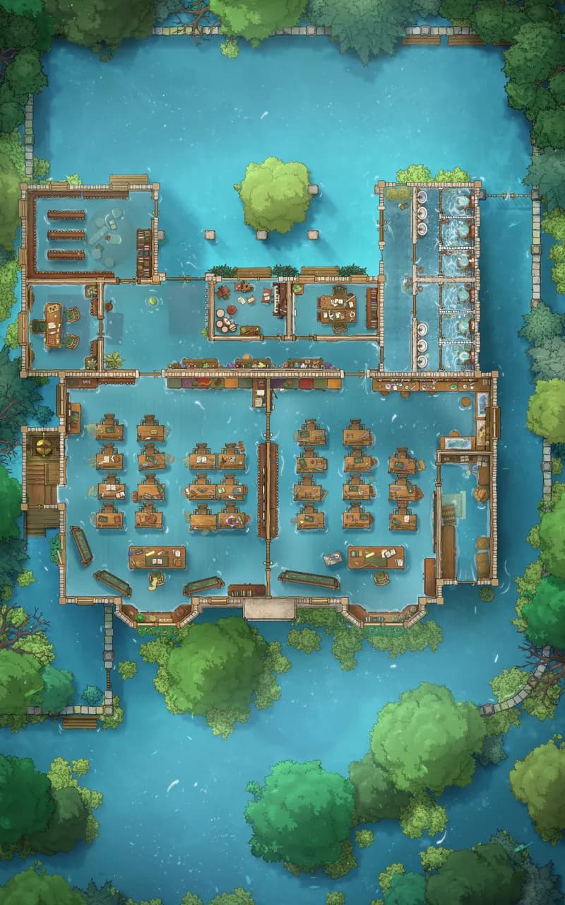Quaint Village School map, Flood Day variant thumbnail