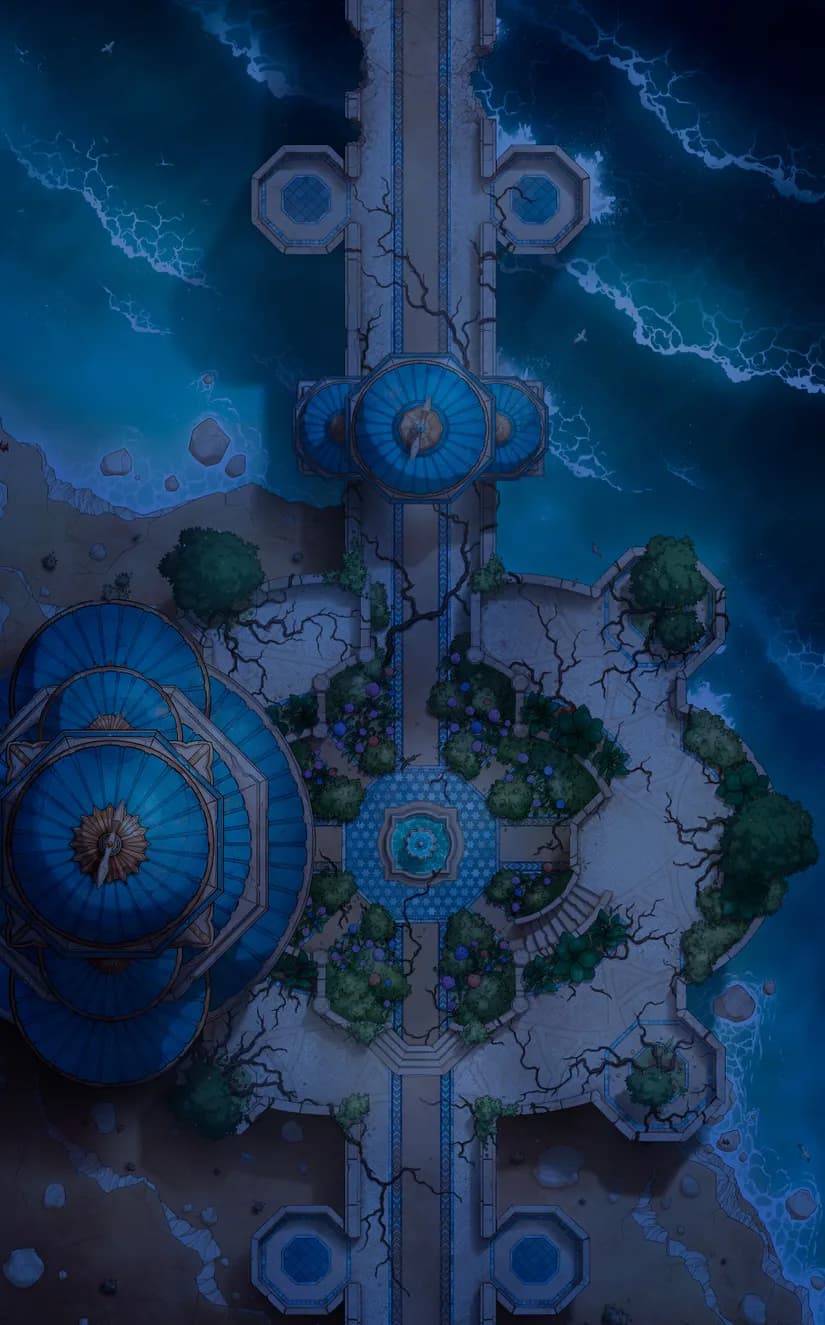 Djinn Gardens map, Overgrown Night variant thumbnail