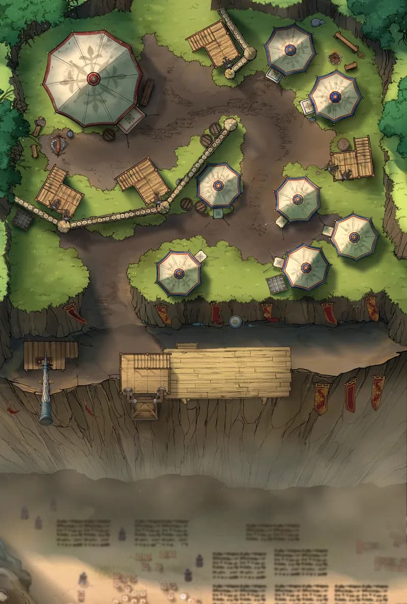 Clifftop Warcamp map, Original Day variant