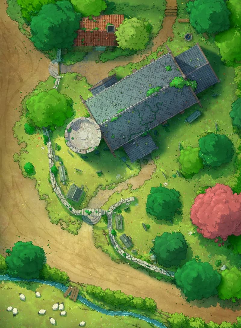 Peaceful Village Church map, Original Day variant