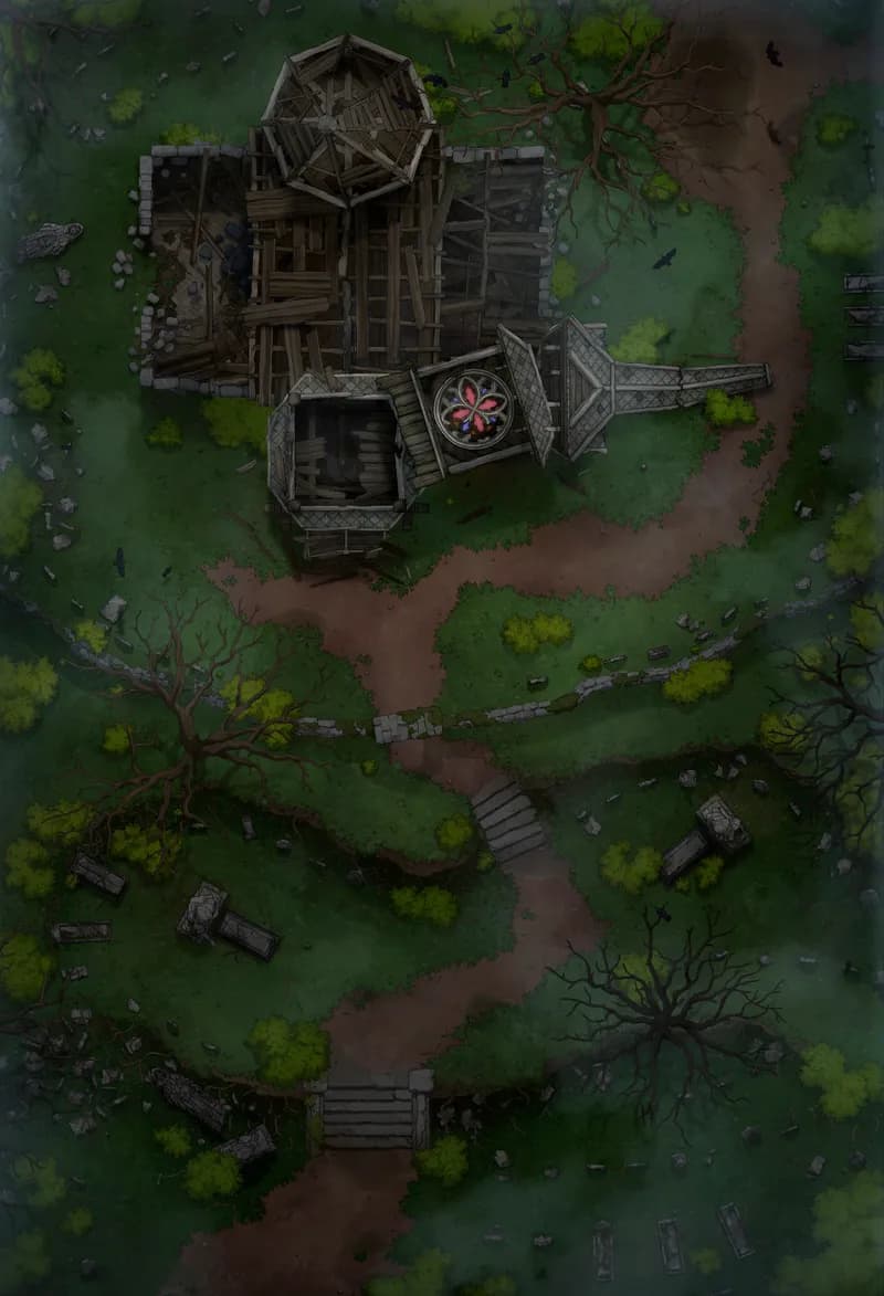 Forgotten Chapel Graveyard map, Glade variant thumbnail