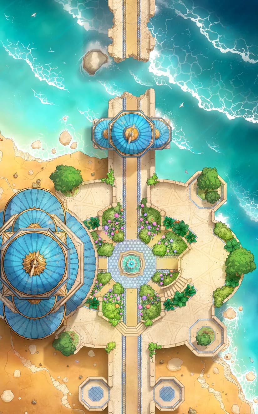 Djinn Gardens map, Collapsed Bridge Day variant thumbnail