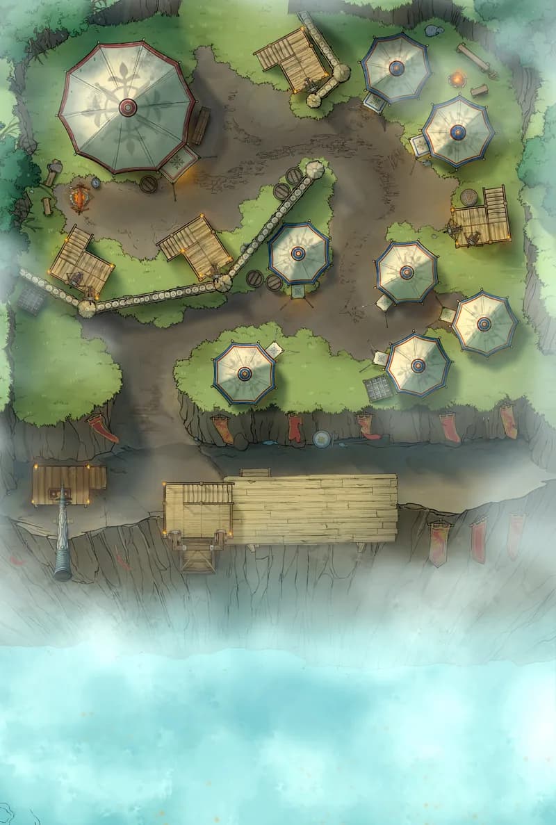Clifftop Warcamp map, Floating Cliff variant thumbnail