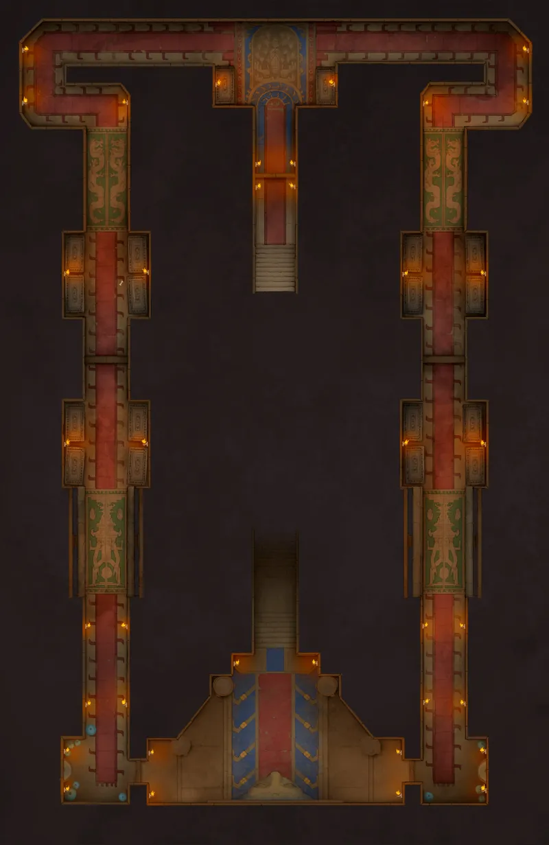 Necropolis Dungeon map, Level 1 Antechamber variant