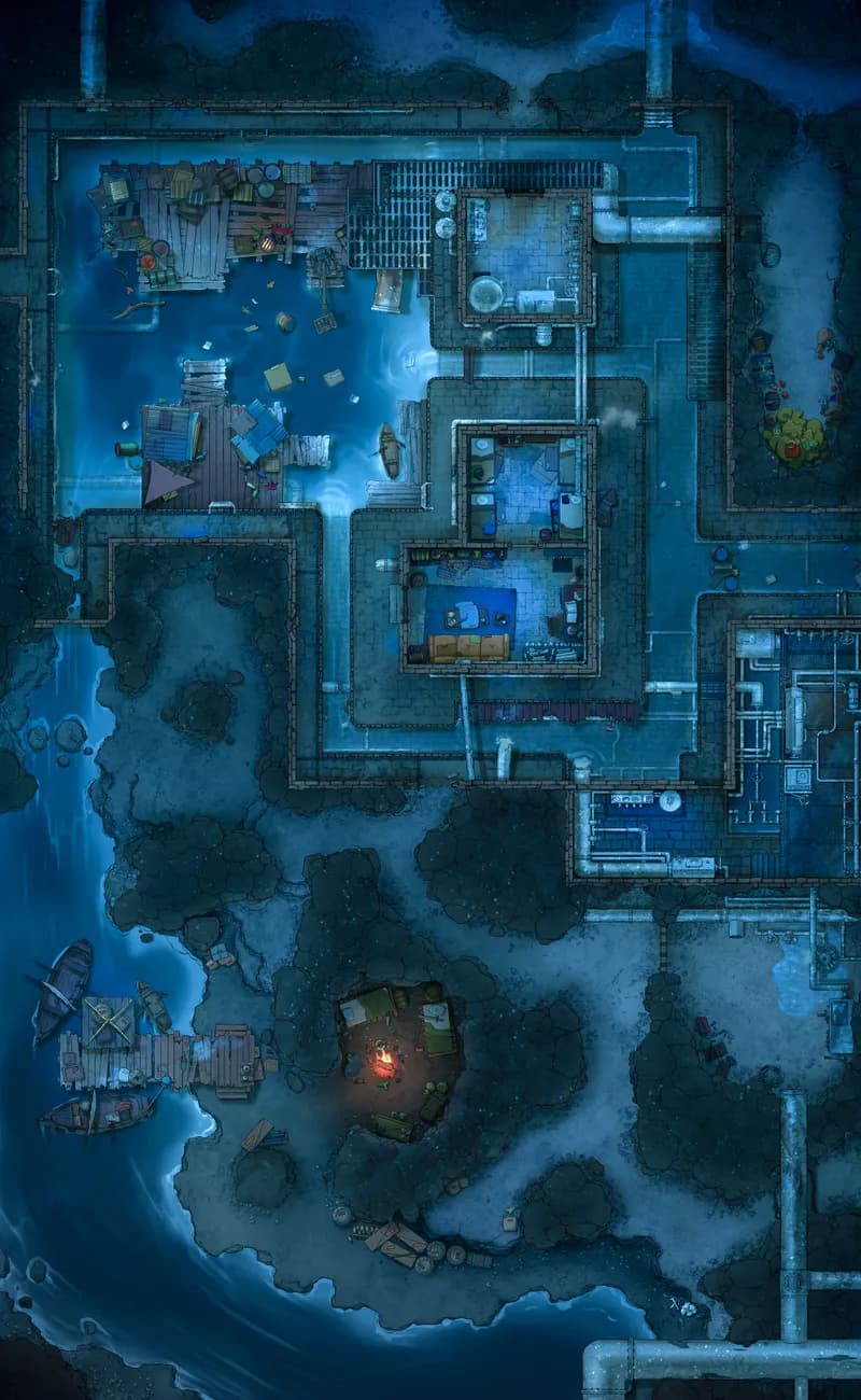 Sewer Tunnels map, Winter variant