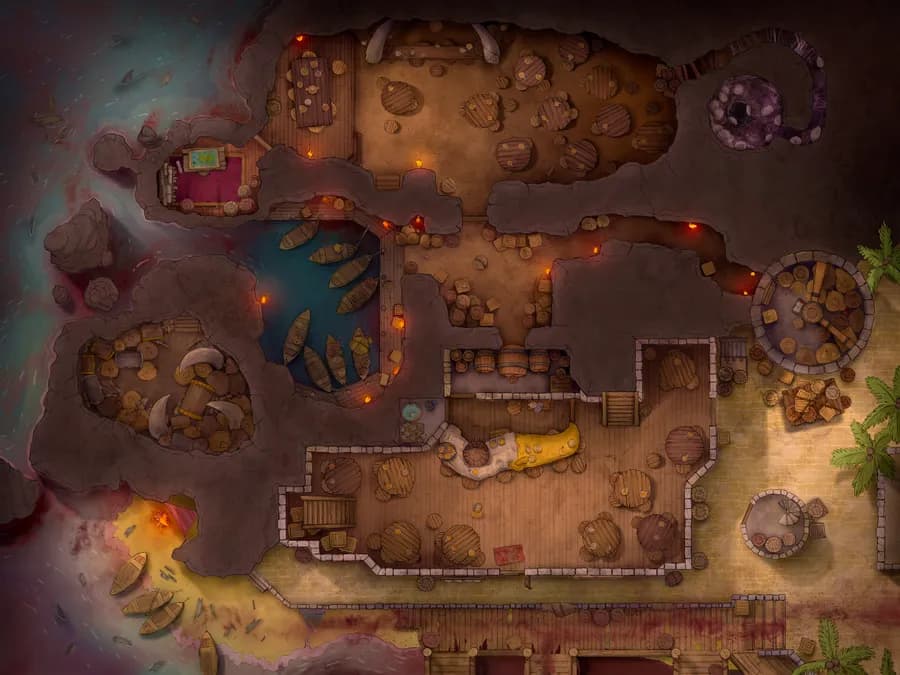 Pirate Port Tavern map, Blood Tide Tavern Level Day variant thumbnail