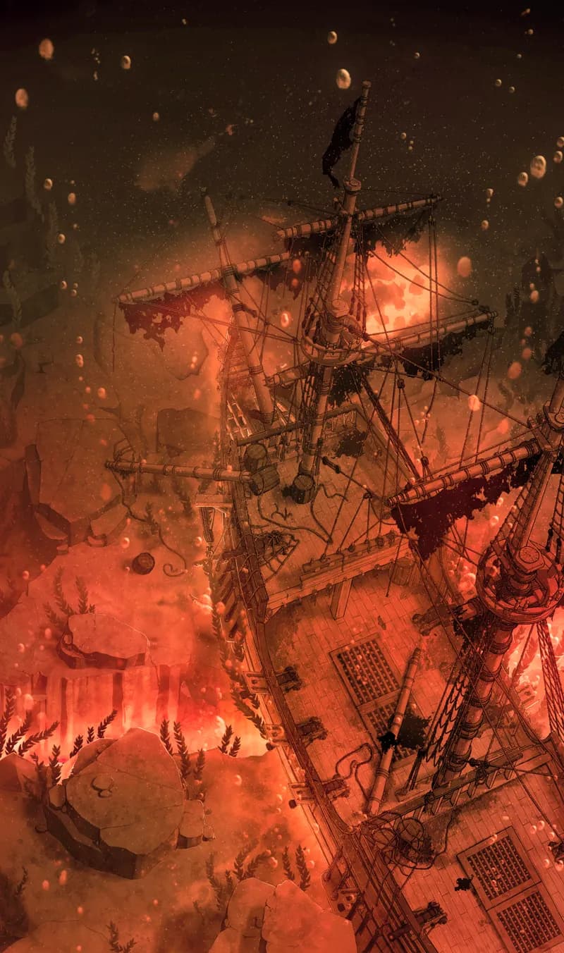 Haunted Ghost Ship Exterior map, Hydrothermal Vent variant