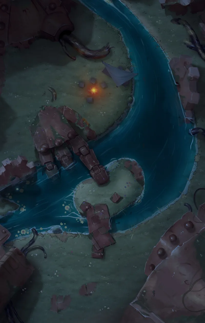 Warforged Titan Scrapyard map, Camp Night variant thumbnail