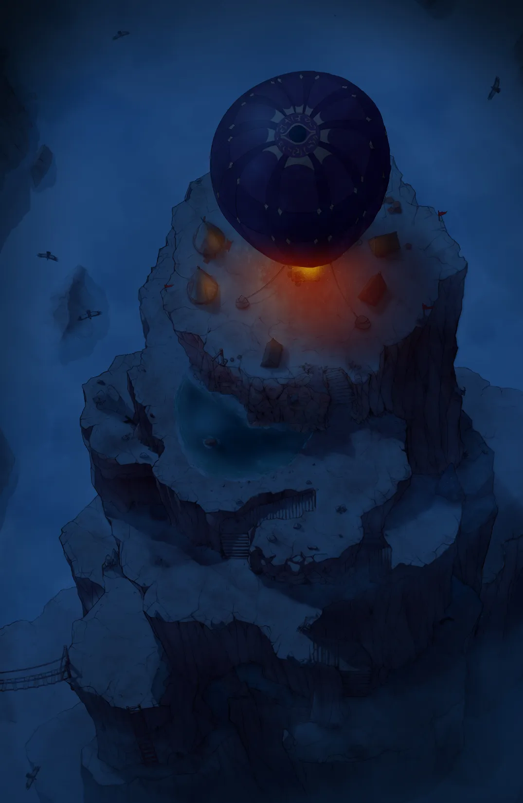 Mountaintop Observatory map, Hot Air Balloon Night variant thumbnail