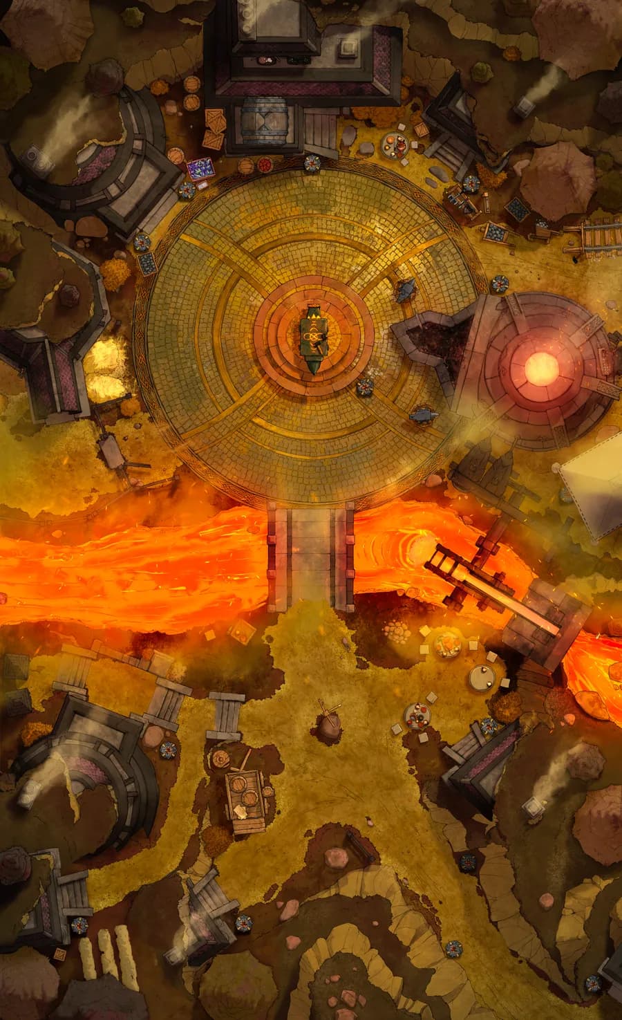 Overground Dwarven City Center map, Lava River Day variant thumbnail