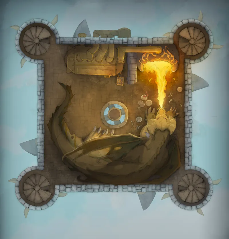 Floating Castle map, Dragon Room Day variant