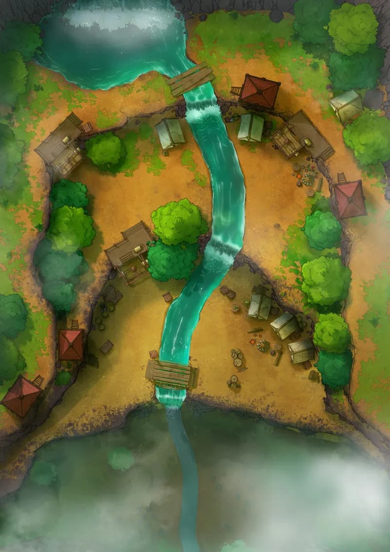 Mountain Logging Camp map, Forest Camp No Aquaducts variant thumbnail