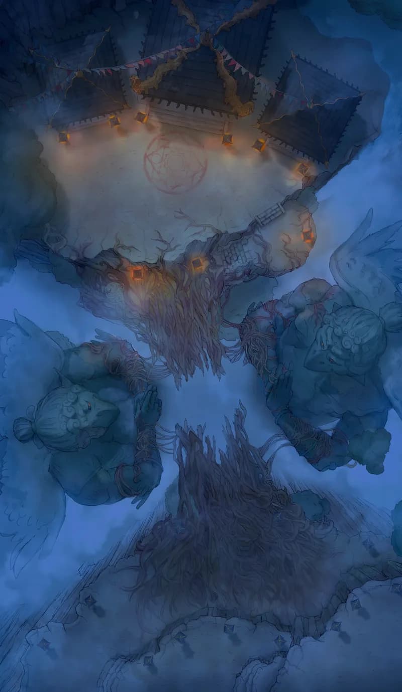 Mountain Monastery map, Broken Bridge Night variant thumbnail