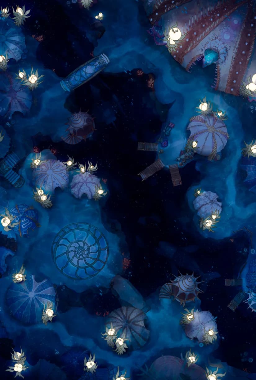 Merfolk Marina map, No Whale Night variant thumbnail