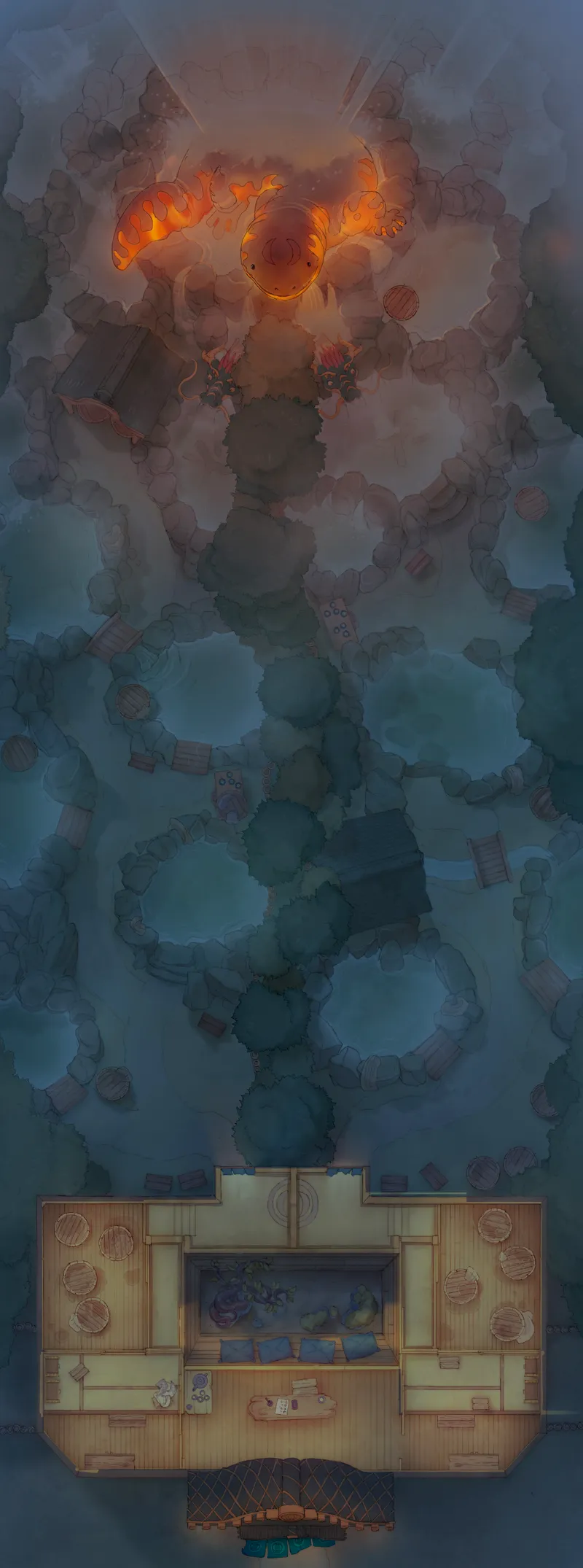 Steamy Japanese Bathhouse map, Original Night variant thumbnail