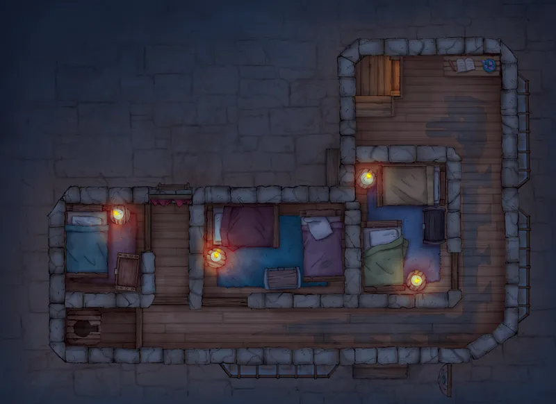 City Streets map, Lonely Behir Upper Floor Night variant thumbnail