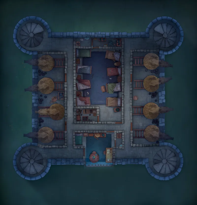 Grounded Castle map, Cannon Rooms Night Original variant thumbnail