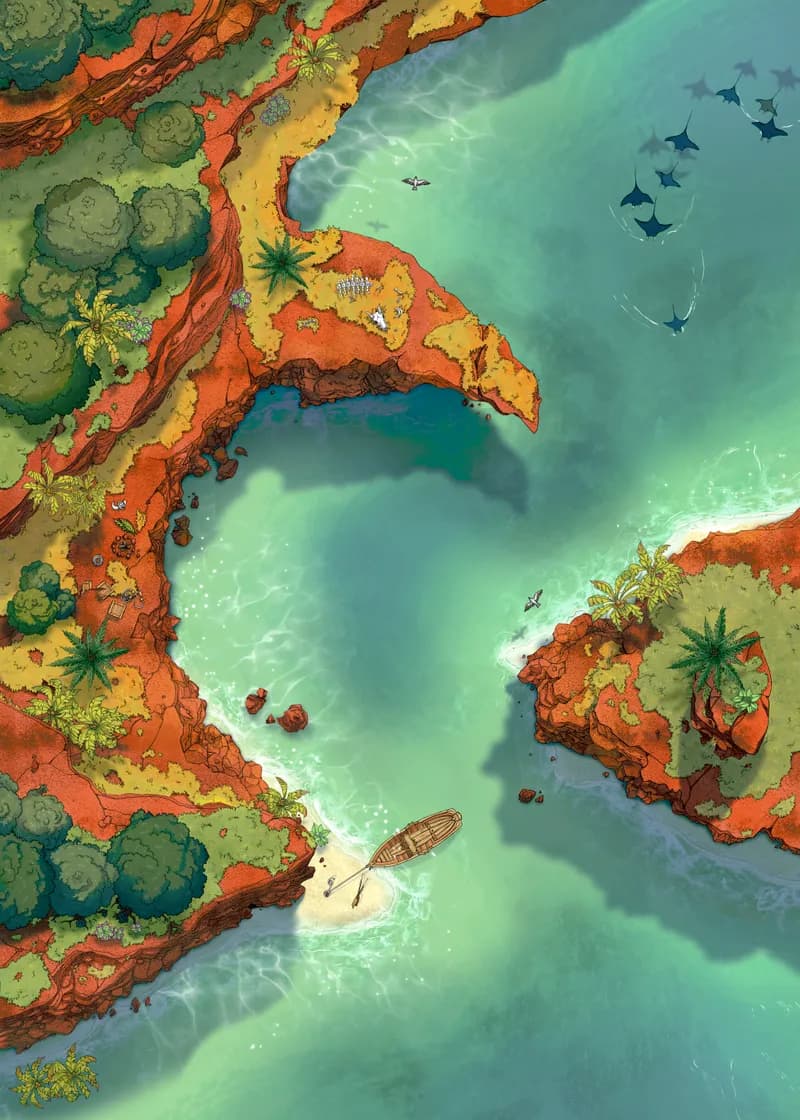 Beachside Cliff map, High Tide Day variant thumbnail