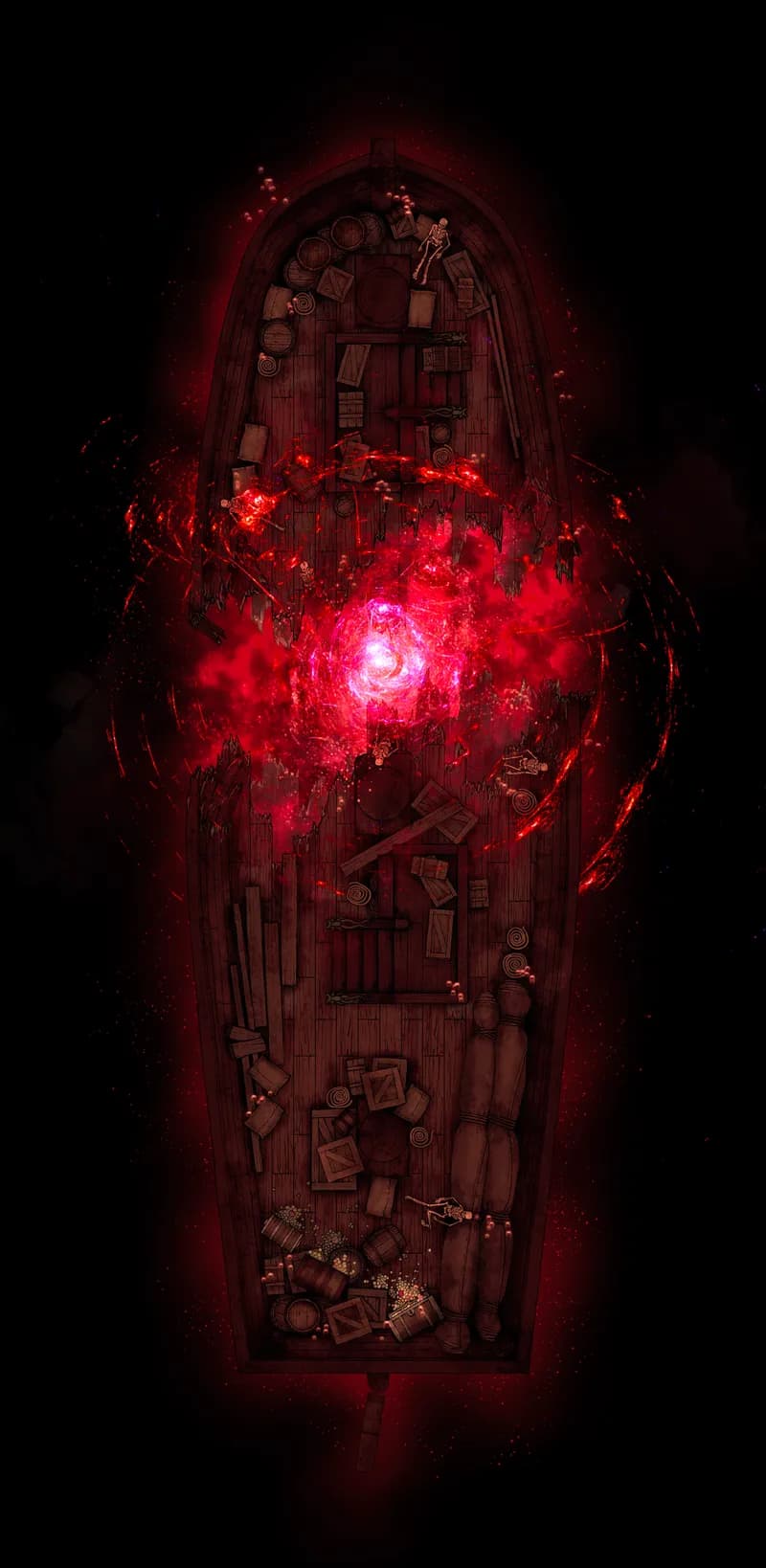 Haunted Ghost Ship Interior map, Demonic Rift Lower Deck variant thumbnail
