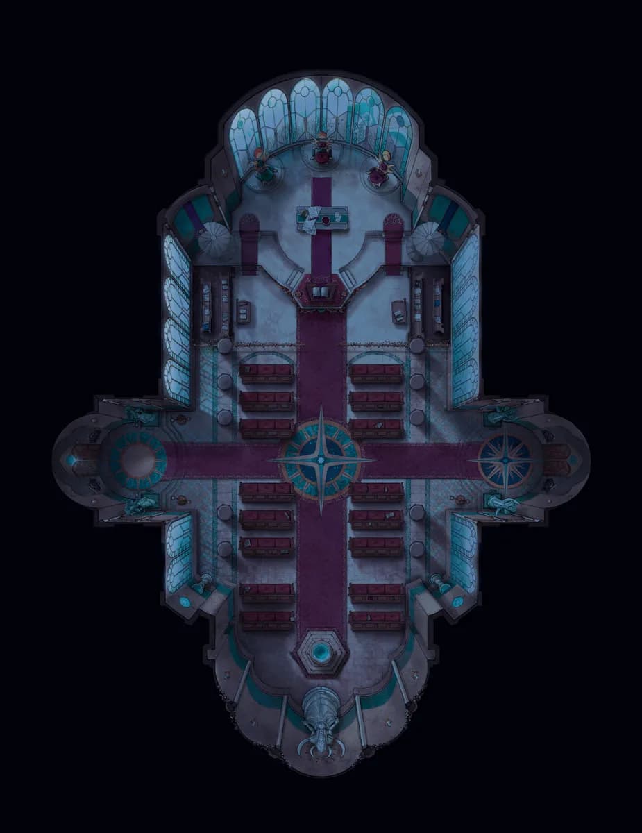 Solar Cathedral map, Original Night Ground Floor variant thumbnail
