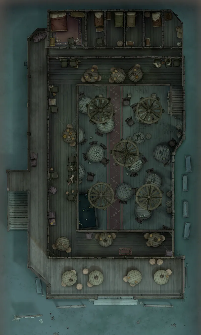 Wild West Saloon map, Top Floor Horror Day variant thumbnail