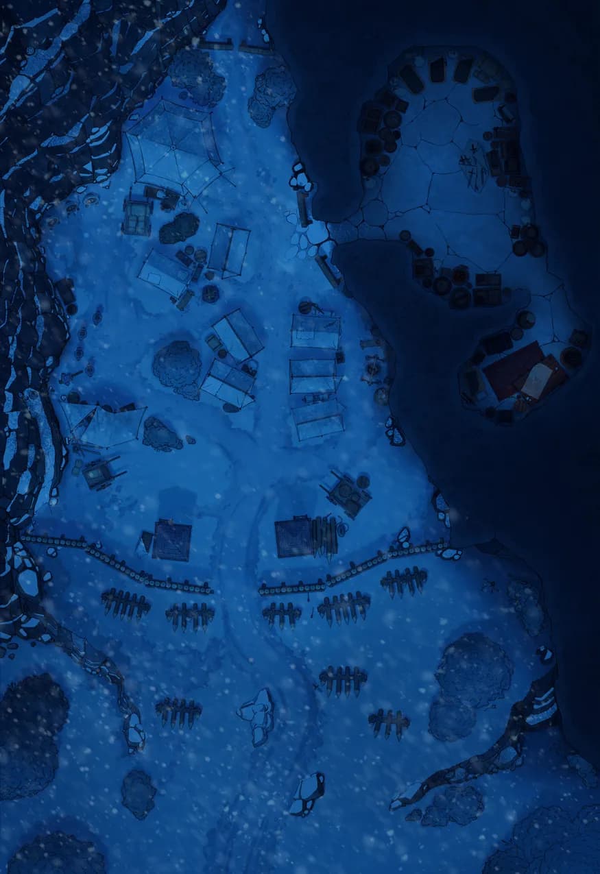 Rebel Camp map, Winter Night variant thumbnail