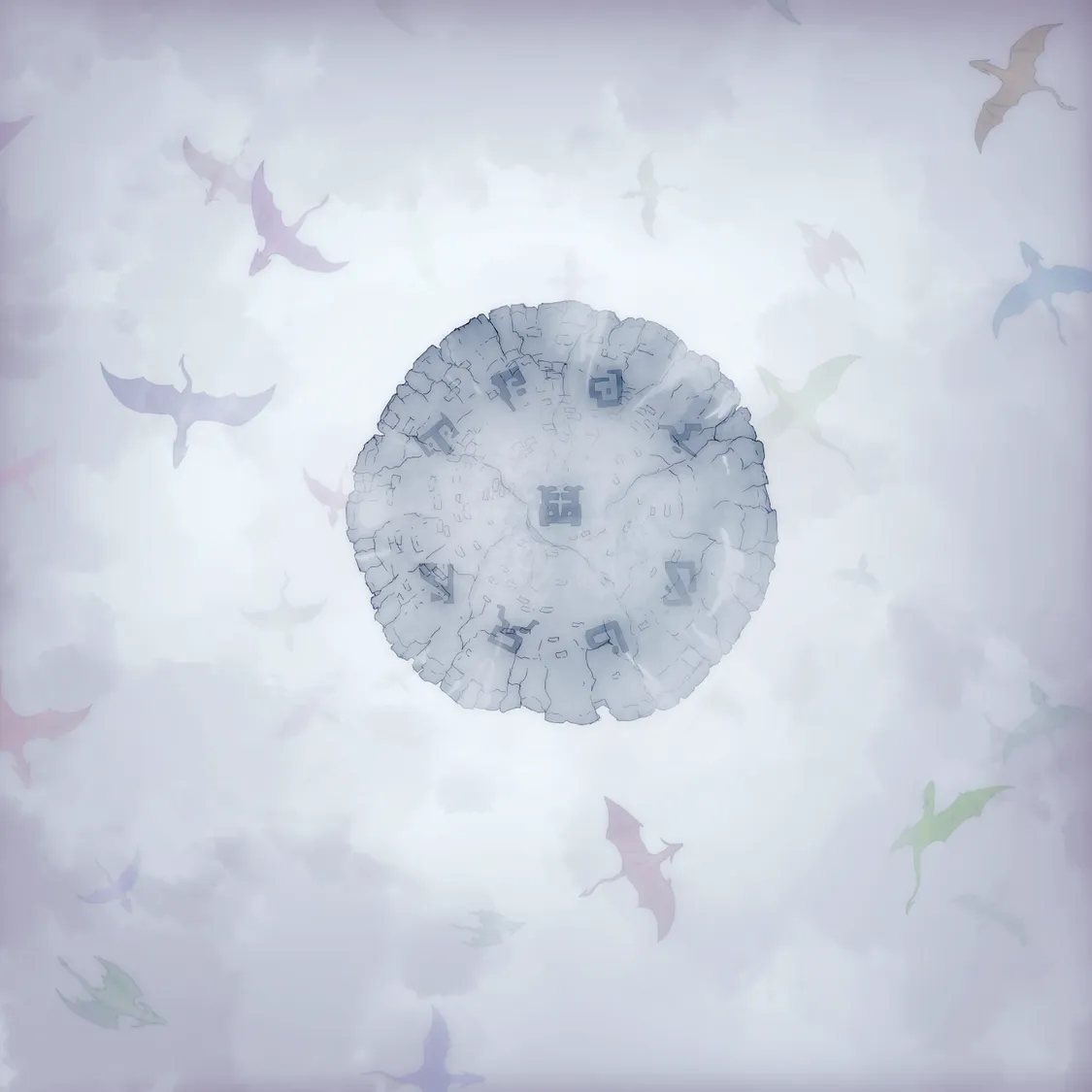 Midair Dragon Flight map, Dragon Rock Runes Off variant