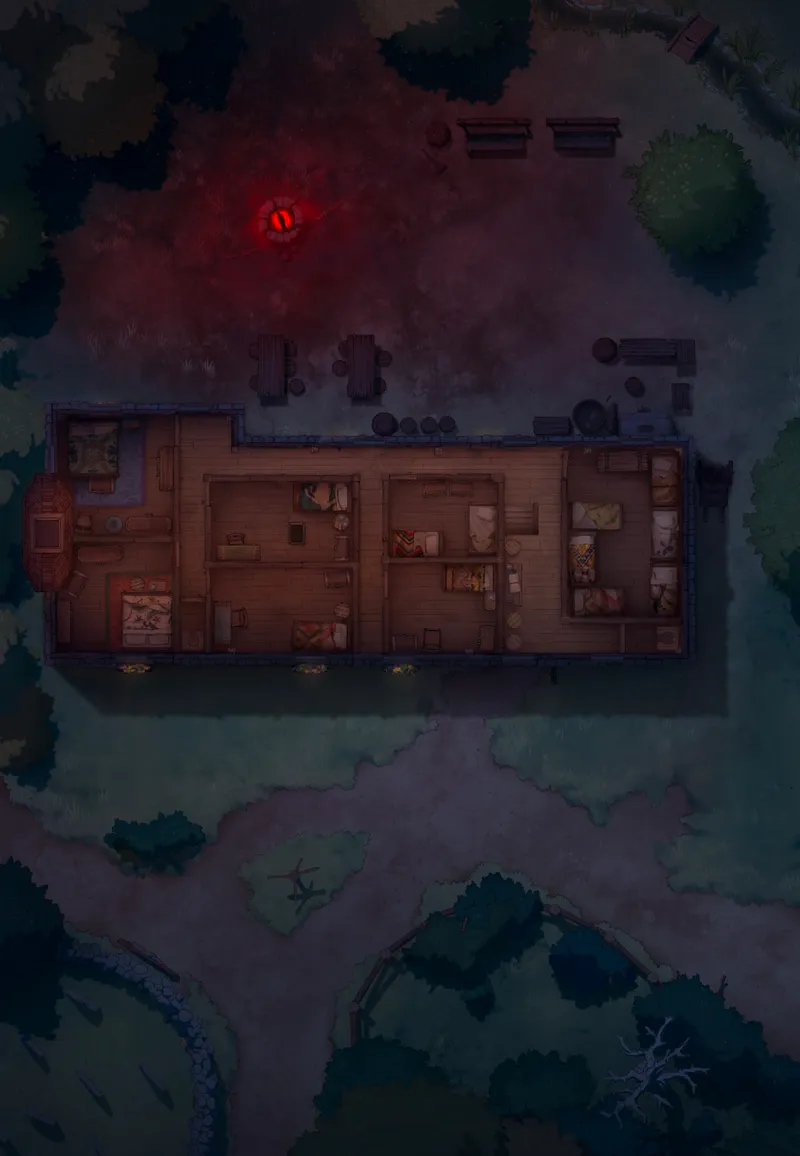 Ages of the Vale: Inn map, Upstairs Hexed Well variant thumbnail