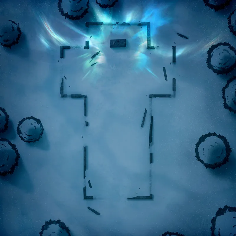 Remote Ice Village map, Church Ruins Aurora Idol variant thumbnail