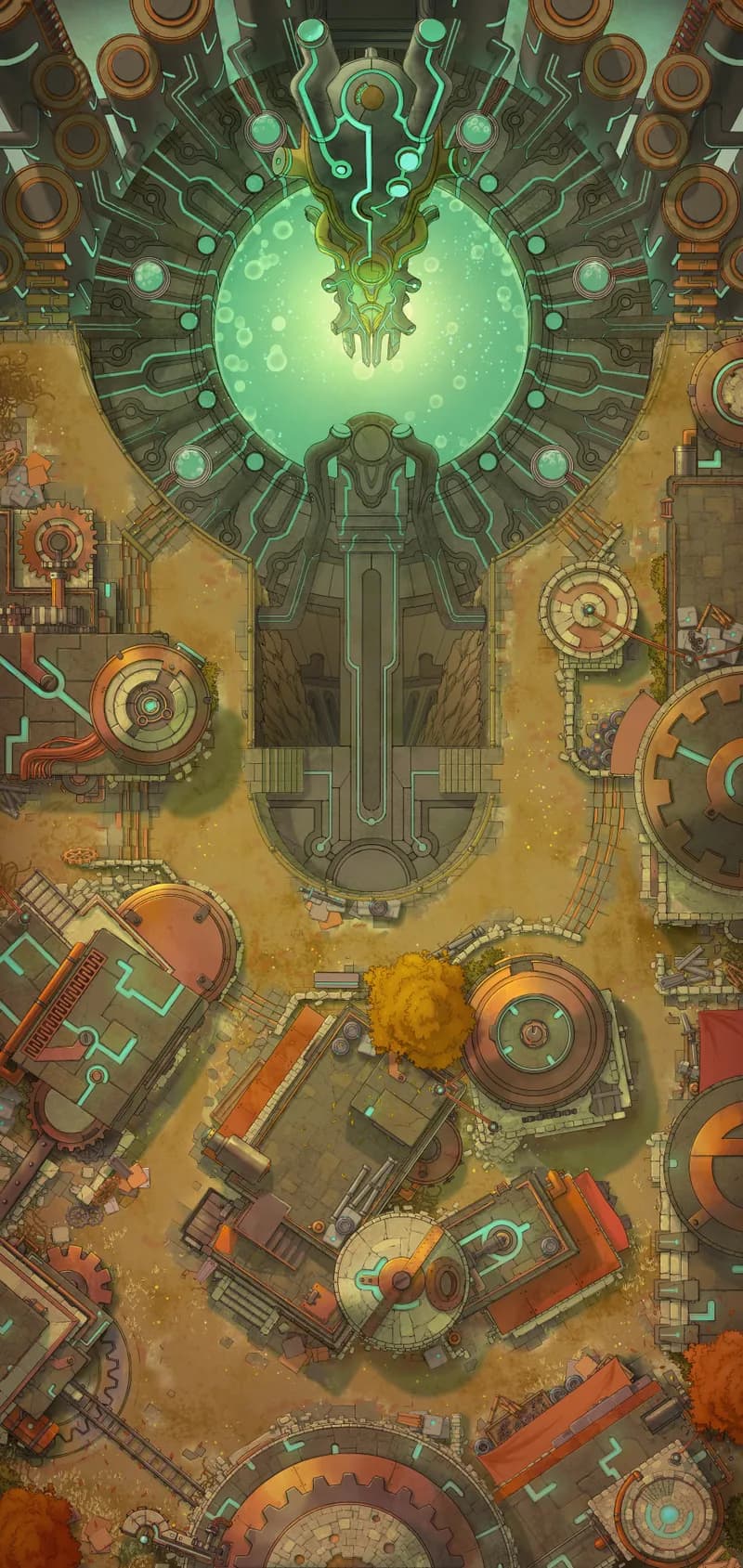 Warforged City Centre map, Autumn variant thumbnail