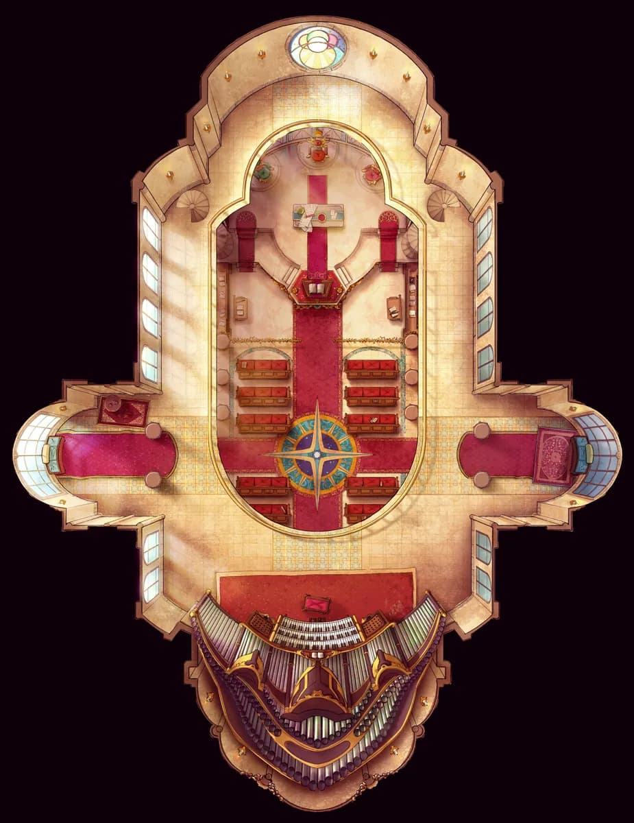 Solar Cathedral map, Sunset Top Floor variant thumbnail