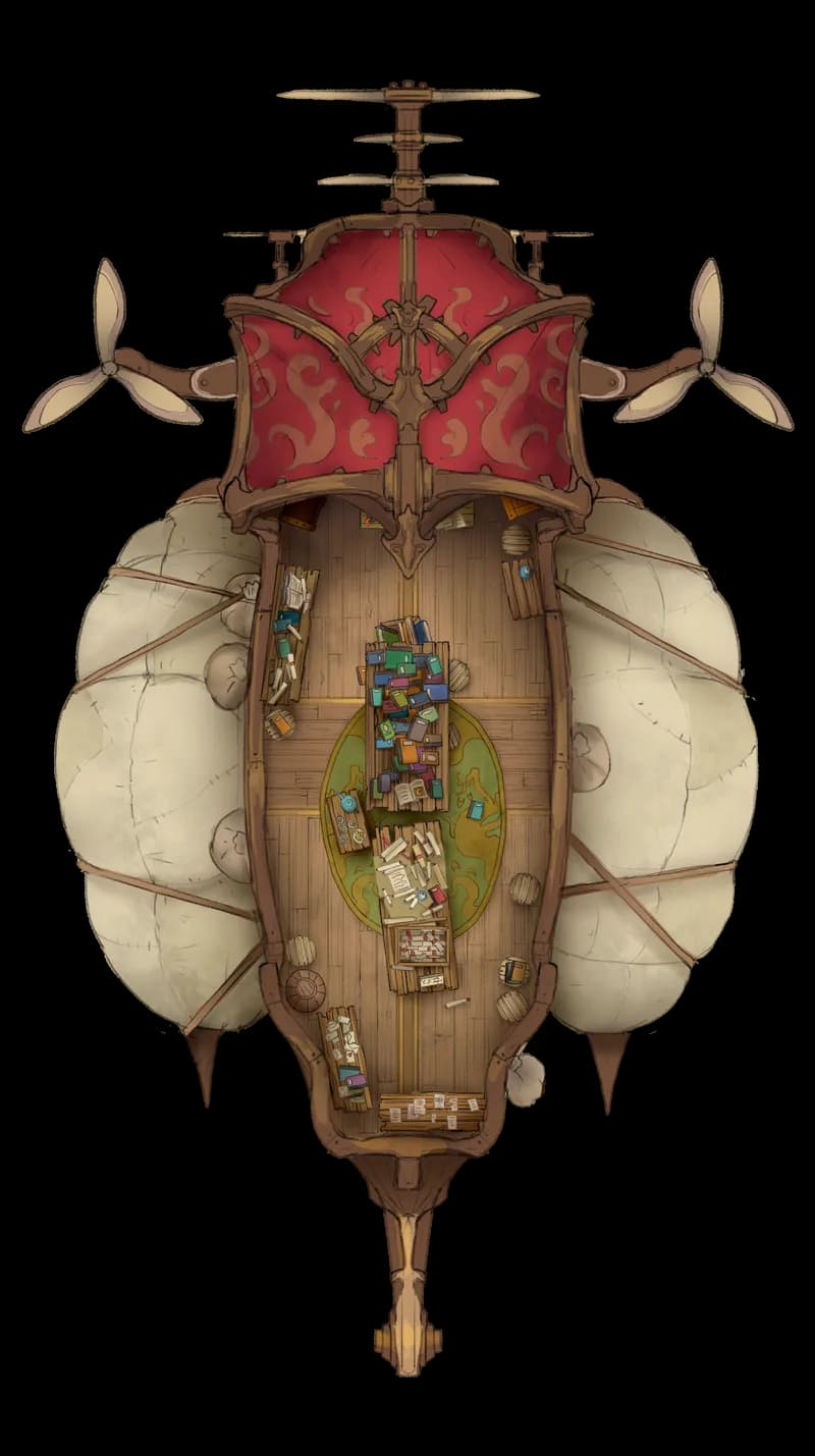 Airships! Pt. 2 map, Duodrome Bookshop variant thumbnail