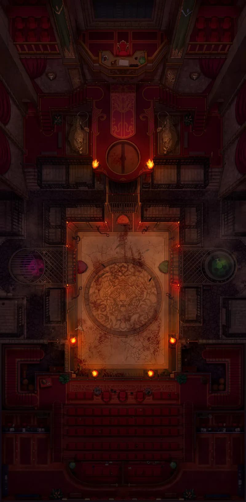 Monster Fighting Pit map, No Cage Tops Night variant thumbnail