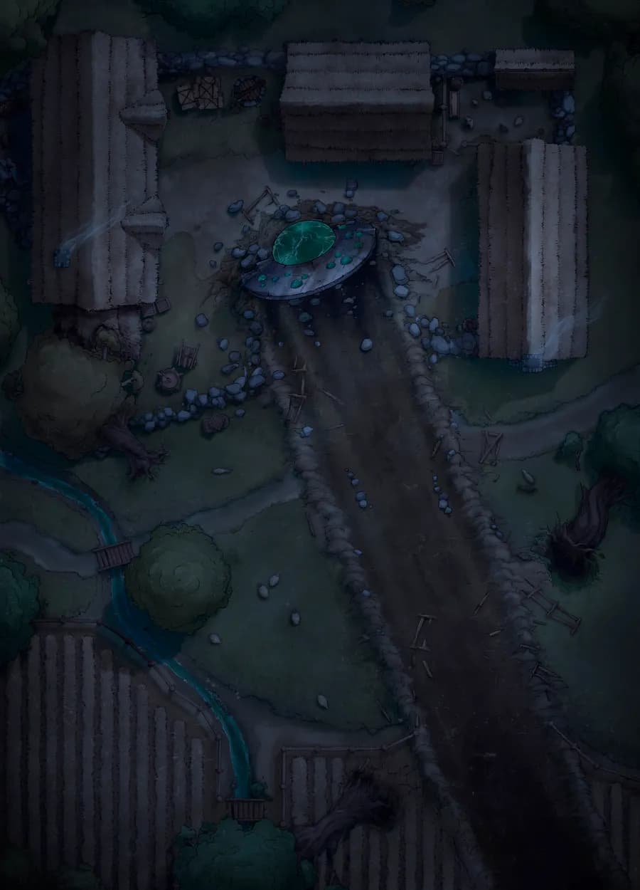 Impact Site map, UFO Night variant thumbnail