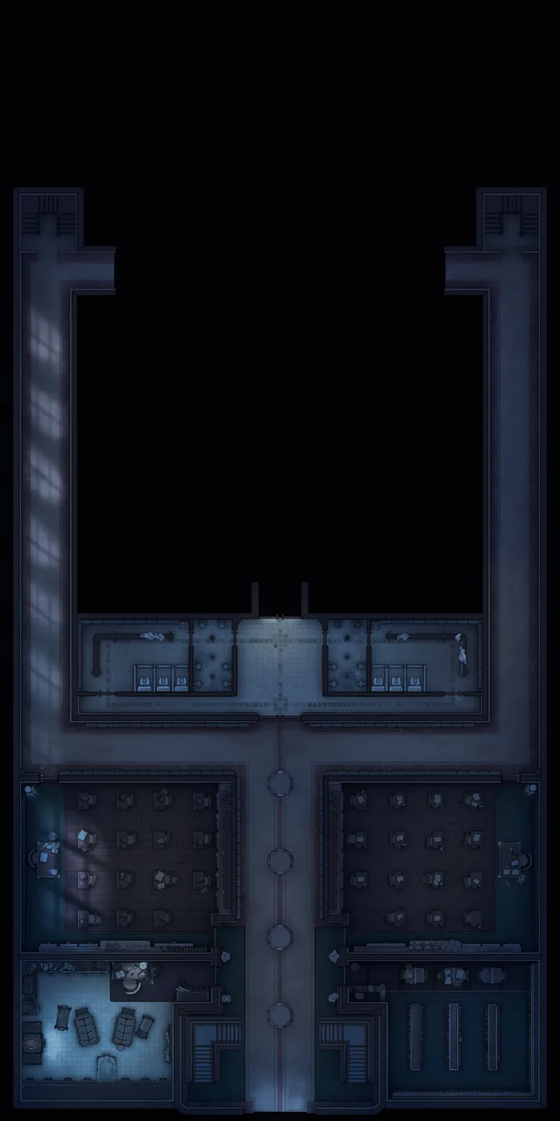 Experimental Surgery Theatre map, Floor 1 No Elevator Night variant thumbnail
