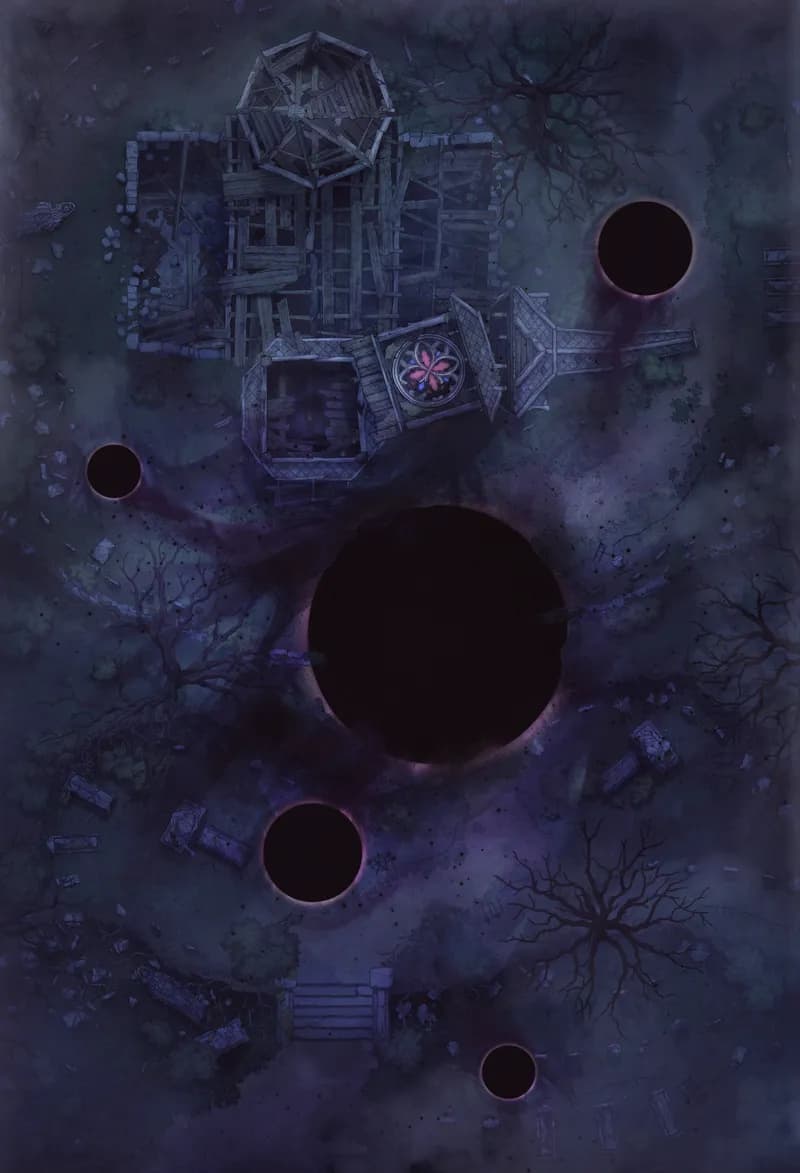 Forgotten Chapel Graveyard map, Spatial Collapse variant thumbnail
