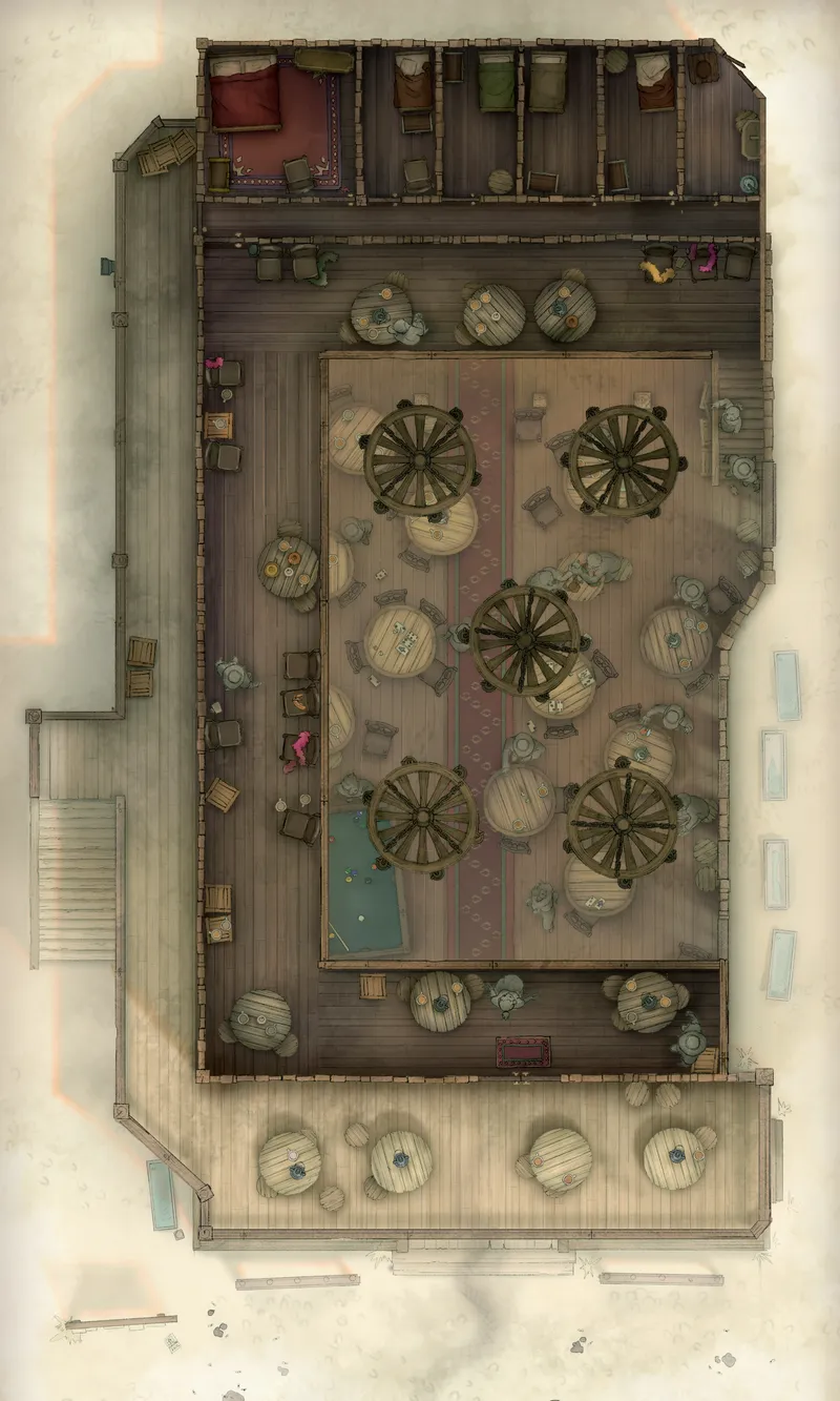Wild West Saloon map, Top Floor Medusa Day variant thumbnail