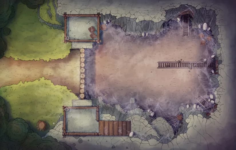 Abandoned Mine Entrance map, Spider Web Day variant thumbnail