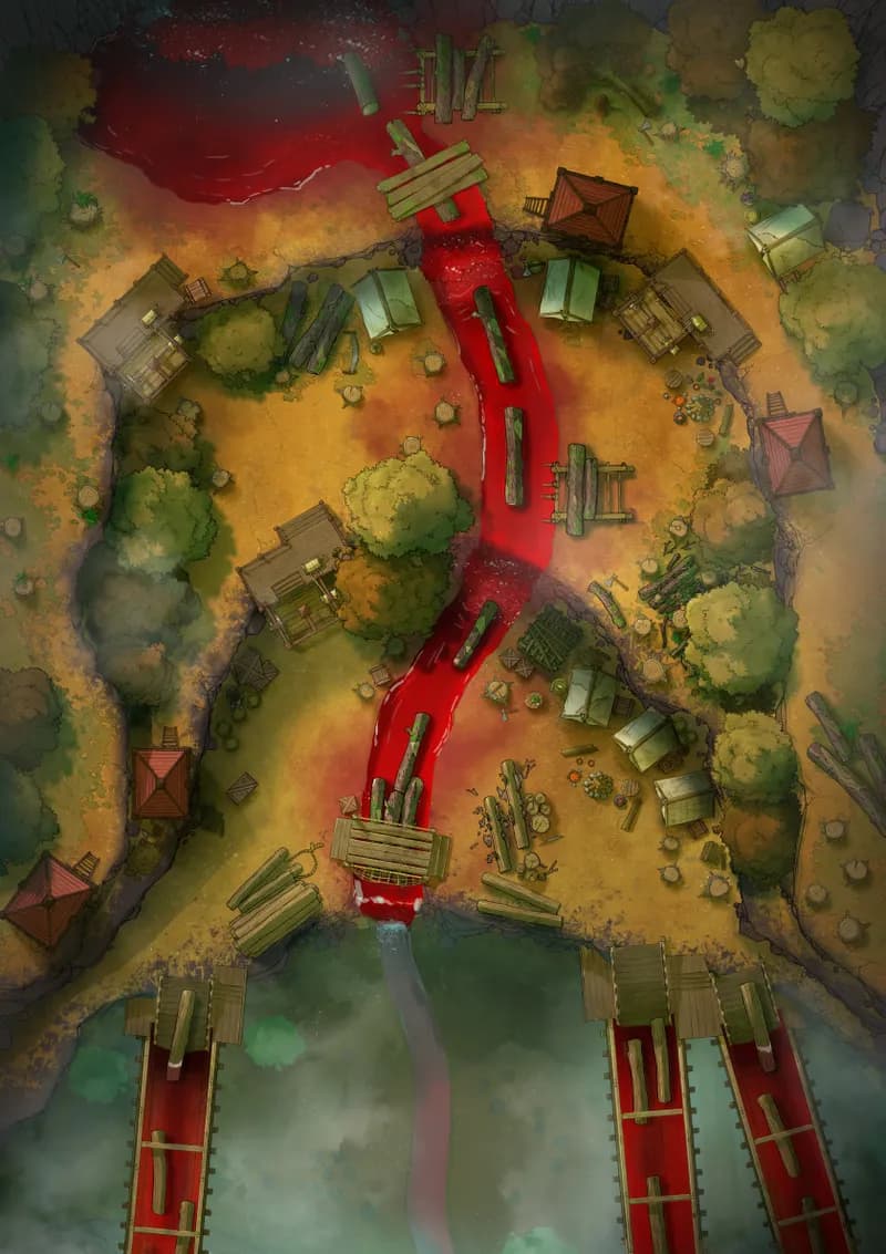 Mountain Logging Camp map, Blood River variant thumbnail