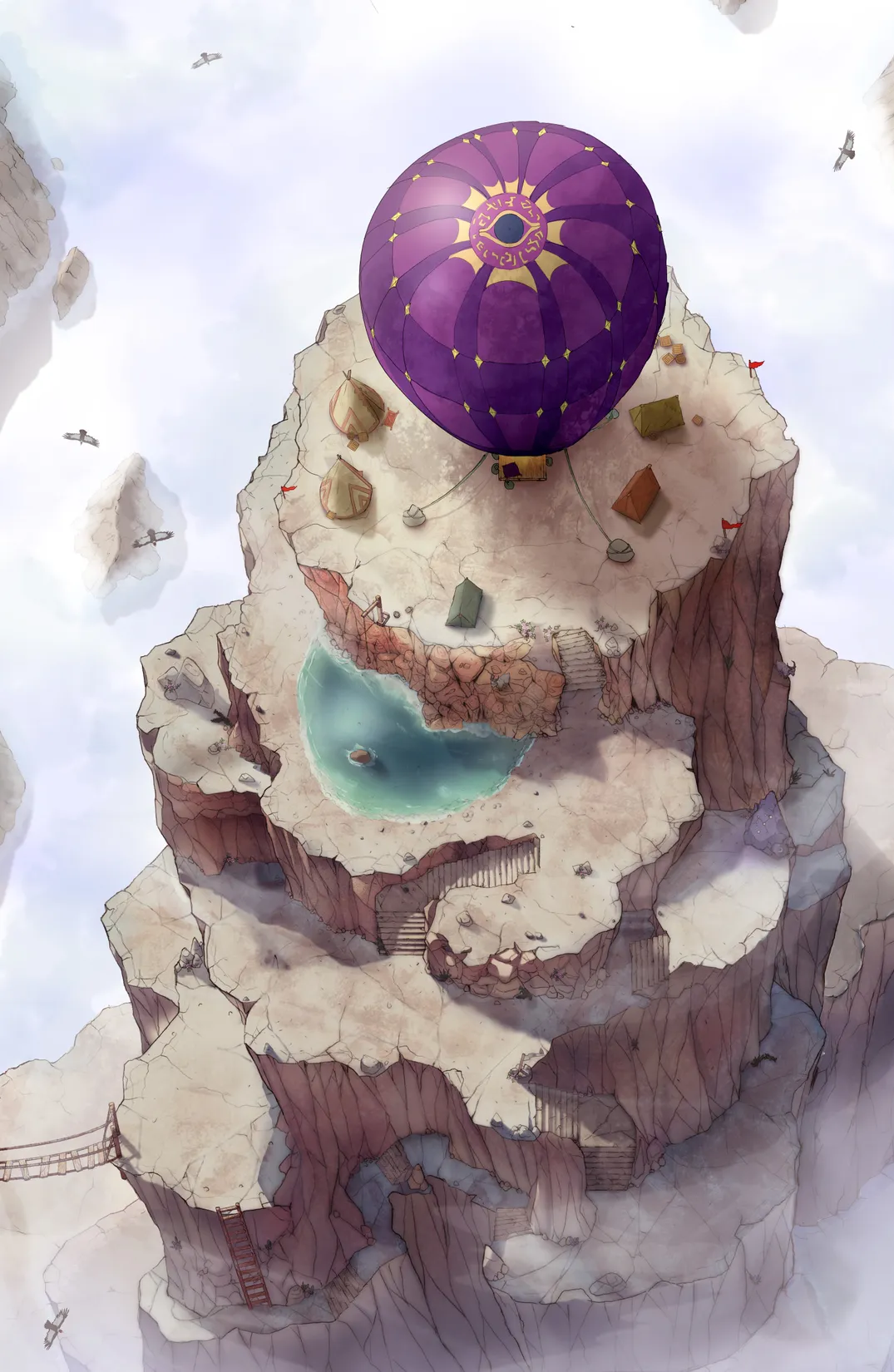 Mountaintop Observatory map, Hot Air Balloon Day variant thumbnail