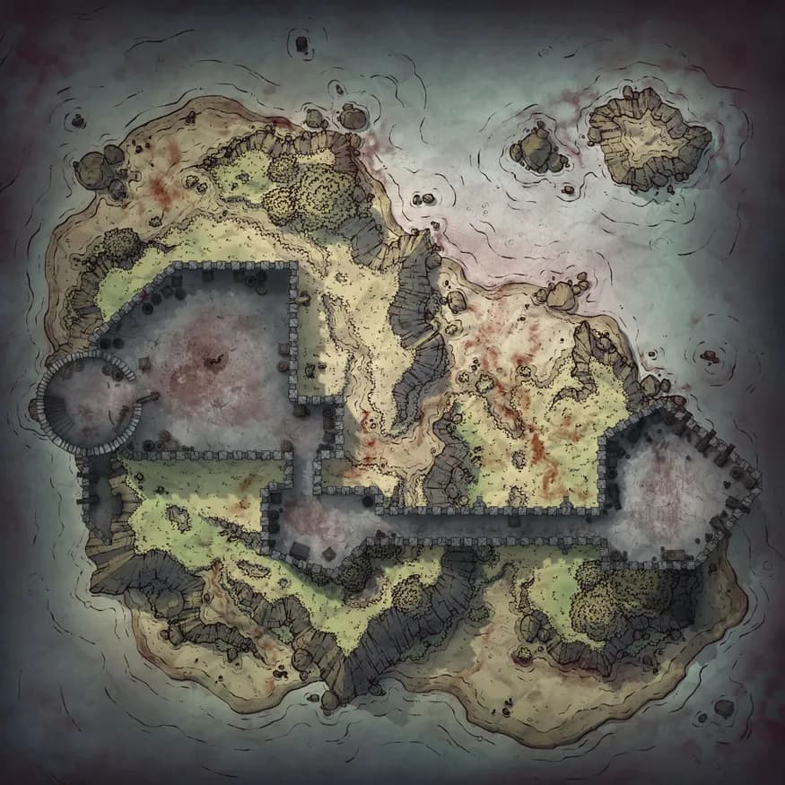 Island Fort map, Roof Bloody Day variant thumbnail