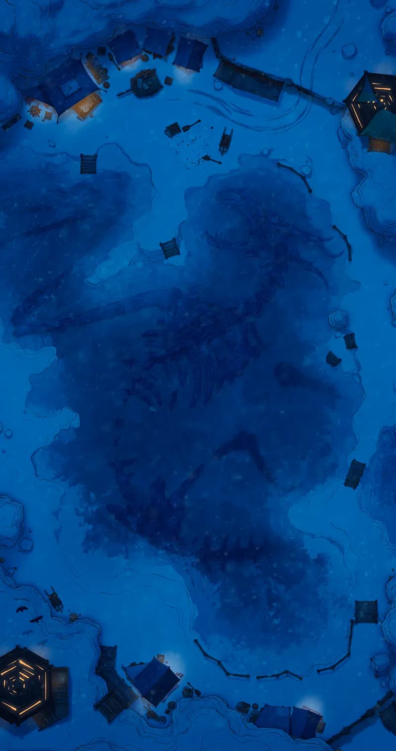 Archaeological Dig map, Winter Night variant thumbnail