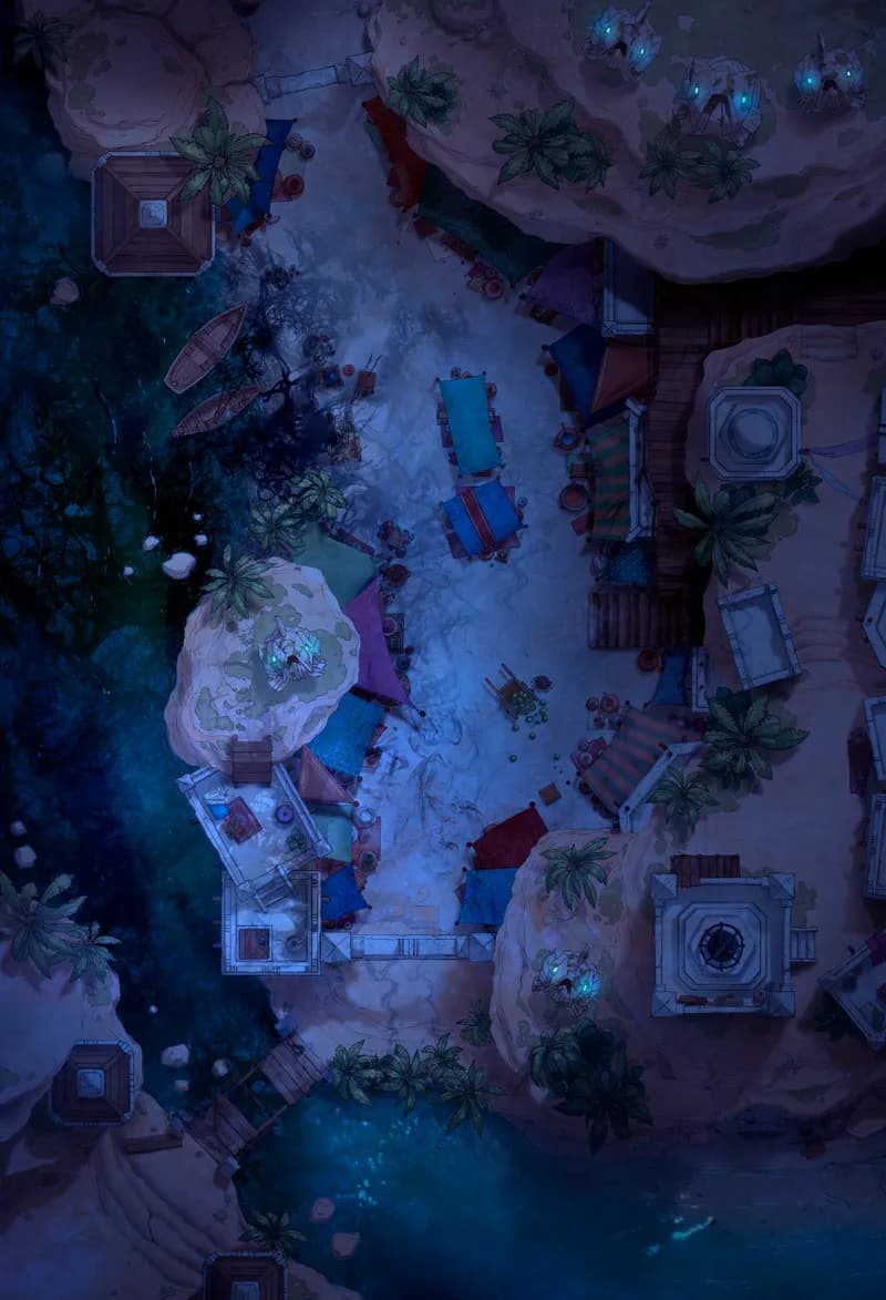 Beachside Bazaar map, A Darkness From Below variant thumbnail
