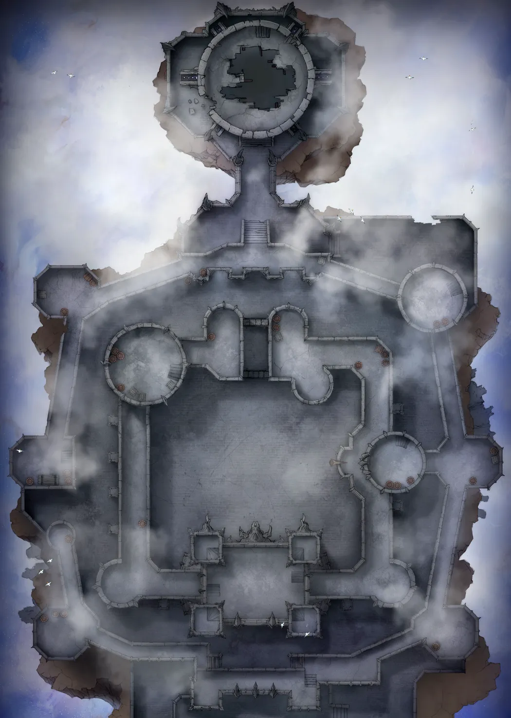 Shadowfell Fortress Interior map, Sky Fort Day variant thumbnail