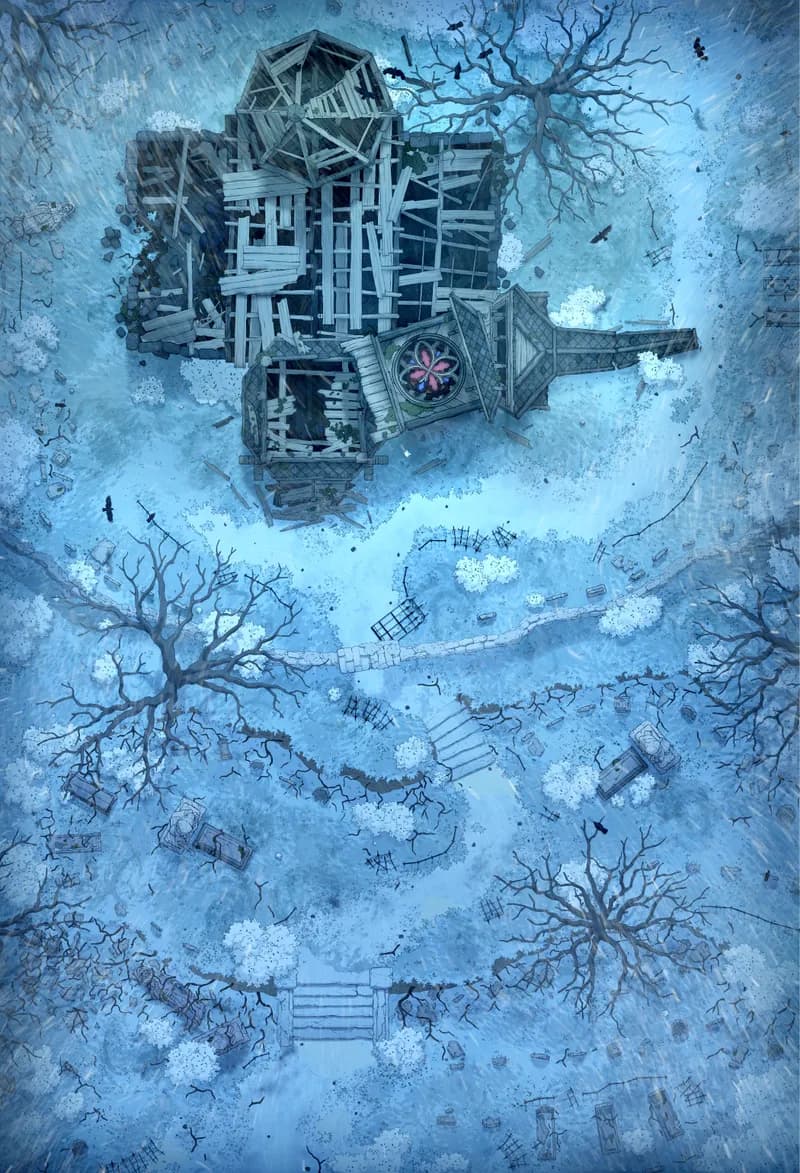 Forgotten Chapel Graveyard map, Winter variant thumbnail