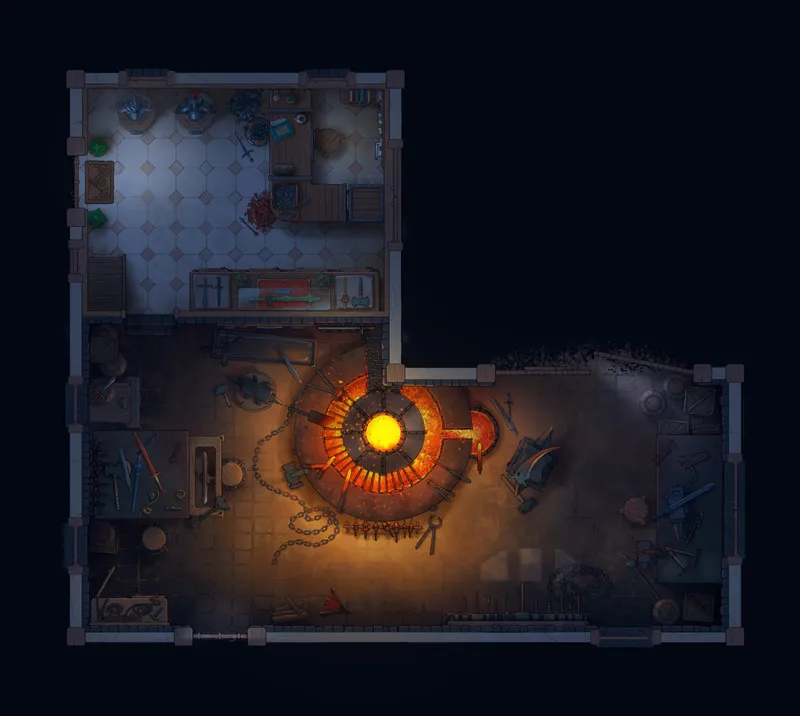 Blacksmith Interior map, Ground Floor Original Night variant thumbnail